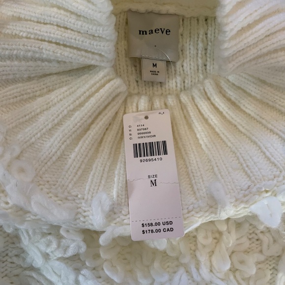 Anthropologie Maeve Mock-Neck Loop-Stitch Sweater - Picture 5 of 16